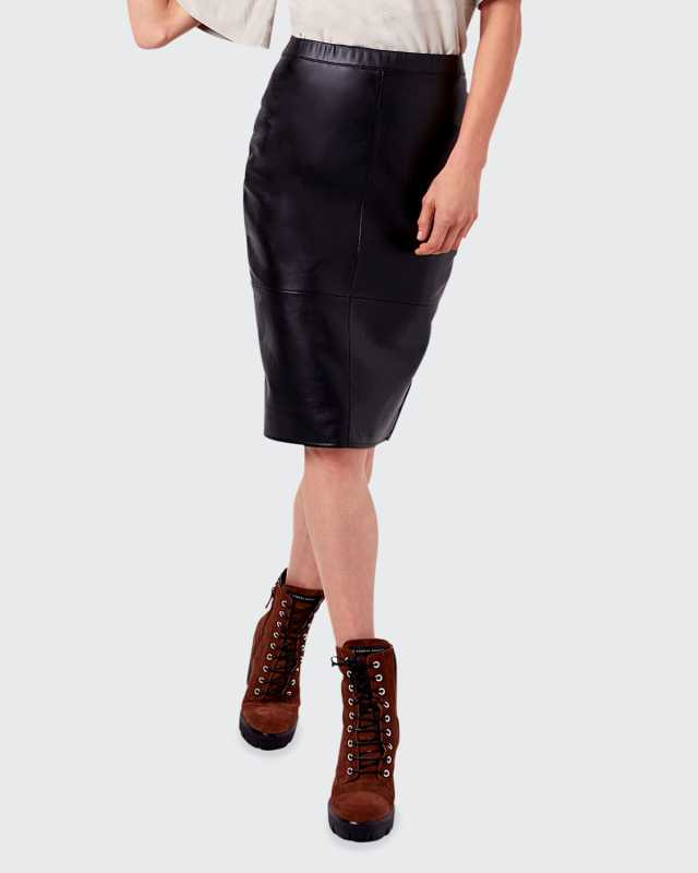 Port Elizabeth Recycled Leather Pencil Skirt